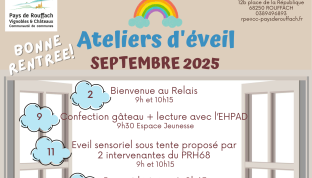 Programme ateliers d'éveil