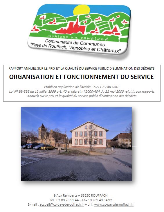 Rapport Service Dechets CC PAROVIC